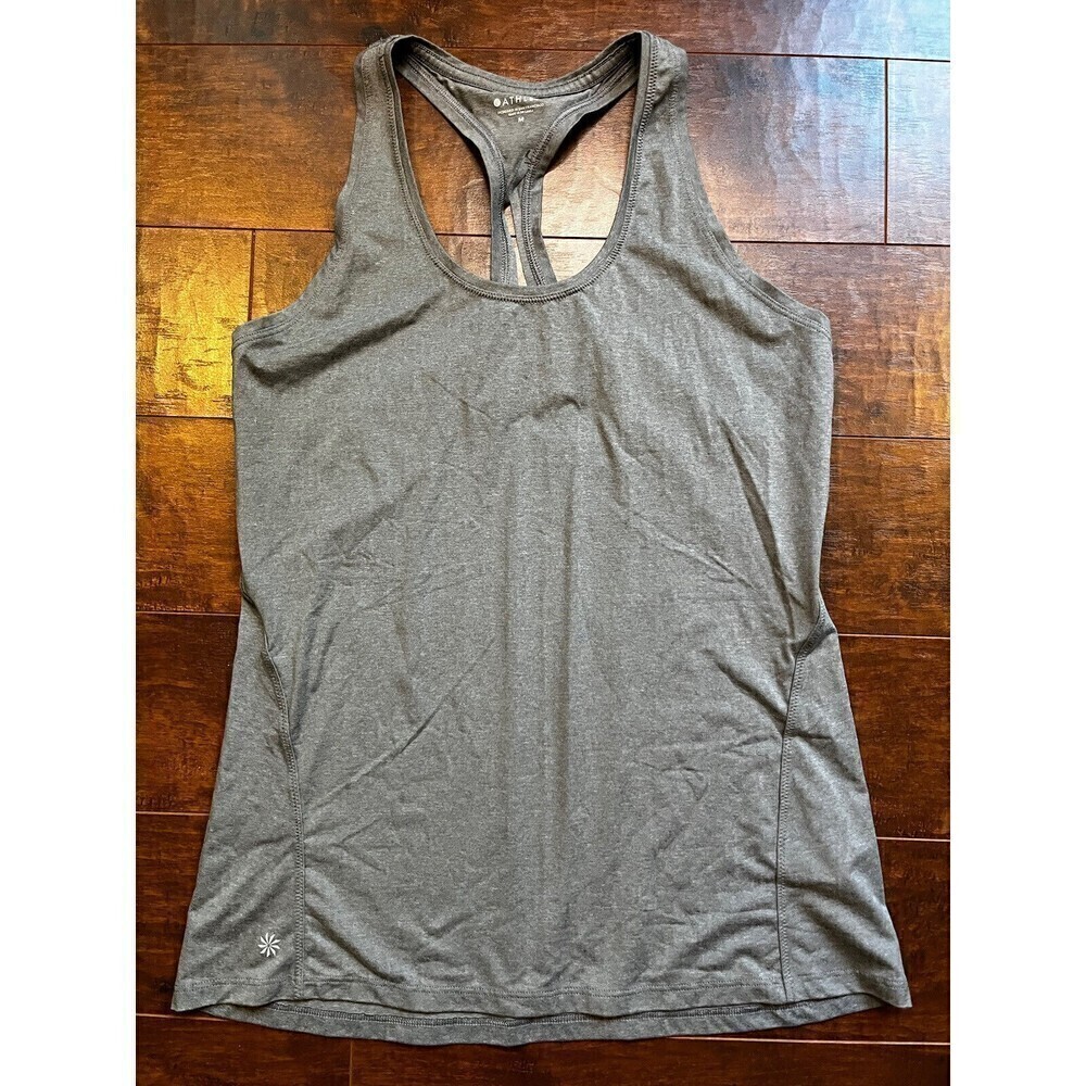 Athleta Gray Y Back Active Tank Womens Sz M